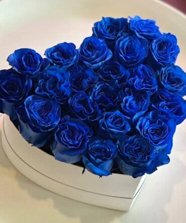 Blue heart box